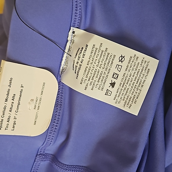 Nike PRO XXL High-waisted 3" Skort with pockets - Color: Blue Joy - Picture 8 of 10